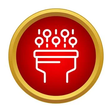 Data filtering process icon showing information analysis Stockillustratie