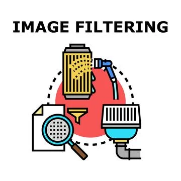 Data filtering process optimizing information processing Illustrazione stock