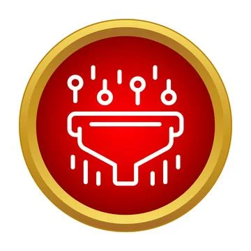 Data filtering processing information technology analytics icon Stockillustratie