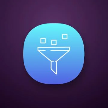 Data filtering system app icon Stock Illustration