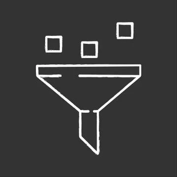 Data filtering system chalk icon イラスト素材