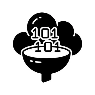 Data filtering vector design in trendy style, concept icon of data extraction Stock Illustration