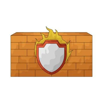 Data firewall illustration Stock Illustration