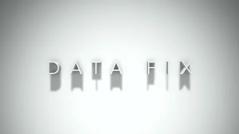 Data fix 3D title animation with shadows on a white background Stock Footage 297515636