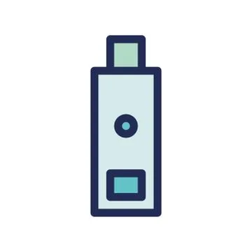 Data flash cloud storage icon or logo illustrator Stock Illustration