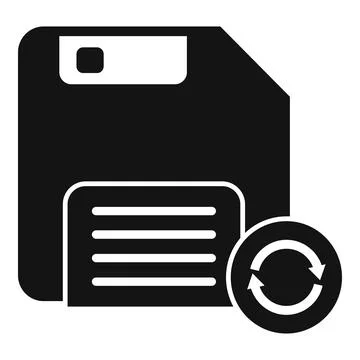Data floppy disk icon simple vector. Digital file 스톡 일러스트