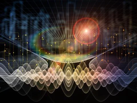 Data Flow Abstraction Stock Illustration