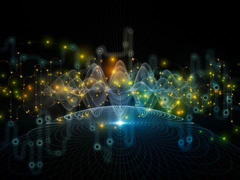 Data Flow Abstraction 스톡 일러스트