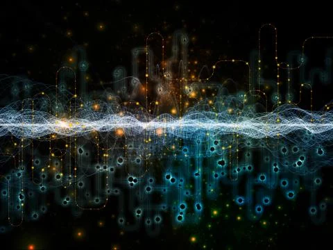 Data Flow Abstraction Stock Illustration