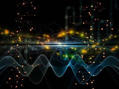 Data Flow Abstraction 스톡 일러스트