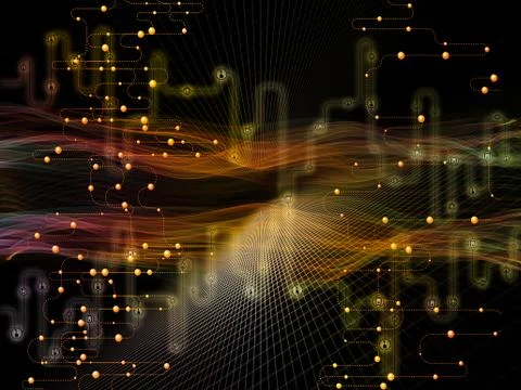 Data Flow And Beyond 스톡 일러스트