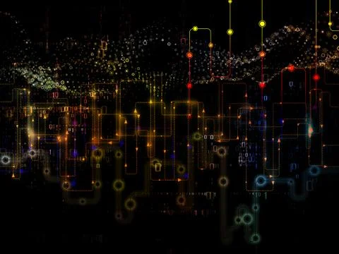 Data Flow And Beyond Stock Illustration