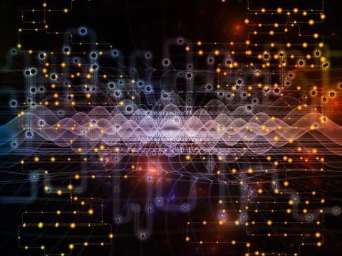 Data Flow And Beyond Stock Illustration