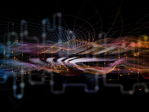 Data Flow And Beyond 무료 스톡 일러스트