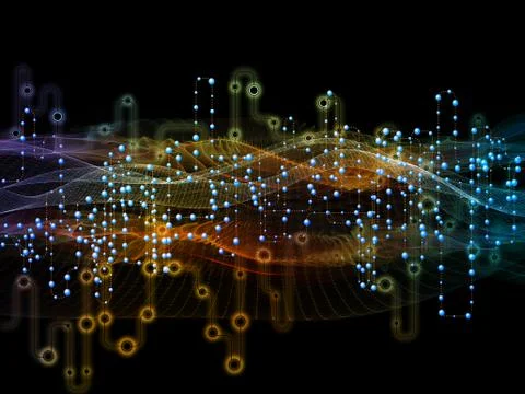 Data Flow And Beyond 스톡 일러스트