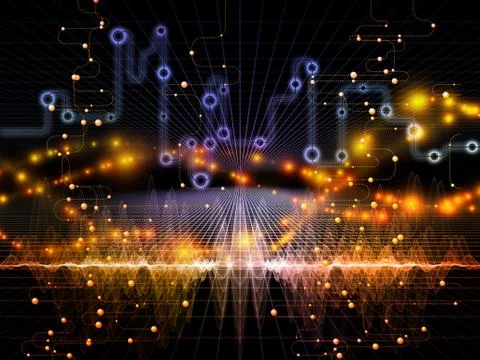 Data Flow Backdrop 库存插图