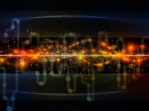 Data Flow Backdrop 스톡 일러스트