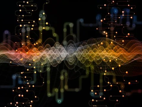 Data Flow Backdrop 스톡 일러스트