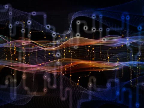 Data Flow Background Stock Illustration