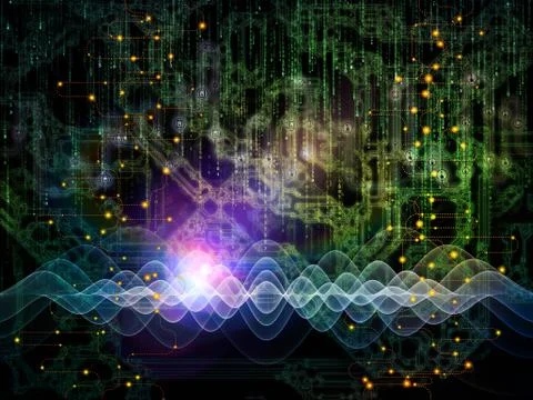 Data Flow Background Stock Illustration