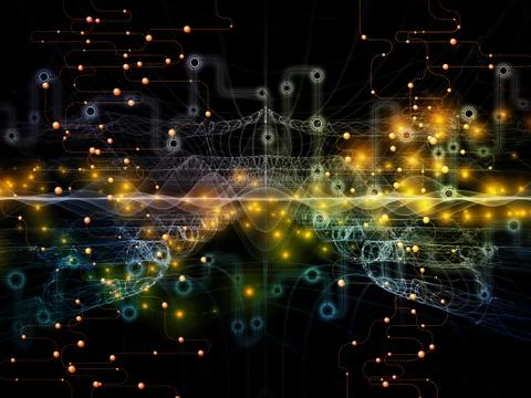 Data Flow Background Stock Illustration