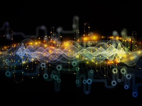 Data Flow Background 스톡 일러스트