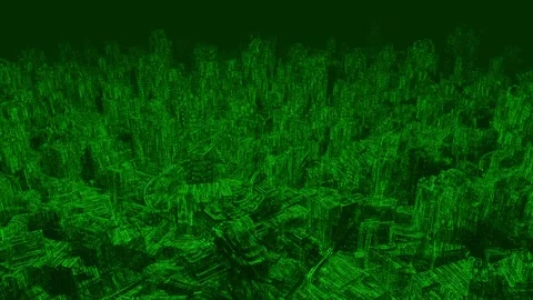 Data Flow Big City 스톡 동영상 144319340