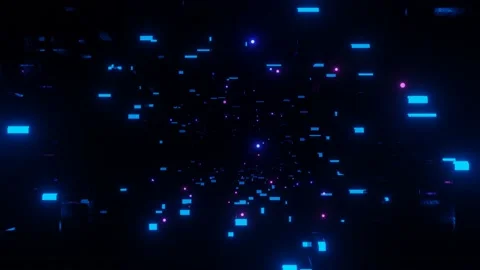 Data flow. Big data or blockchain digital space. Fly through hi-tech futuristic Video stock 171776203