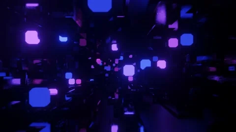 Data flow. Big data or blockchain digital space. Fly through hi-tech futuristic Stock-Footage 202612298