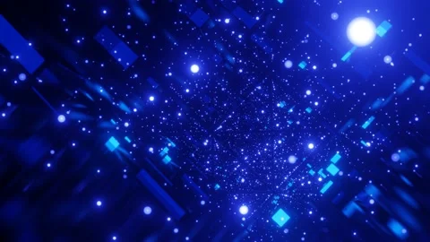 Data flow. Big data or blockchain digital space. Fly through hi-tech futuristic 库存影片 204876604