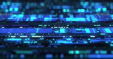 Data Flow - Blue Blocks 스톡 동영상 133742476