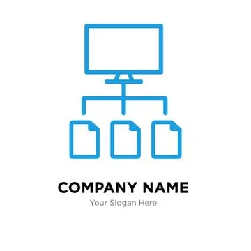Data flow company logo design template Stock Illustration