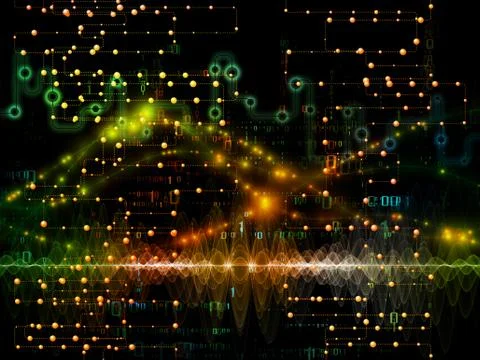 Data Flow Composition Stock Illustration