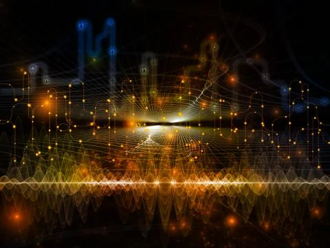 Data Flow Composition Stock Illustration