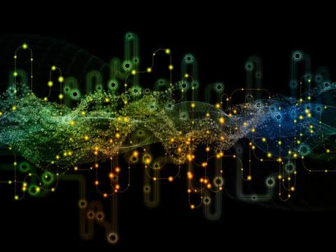Data Flow Composition Illustrazione stock