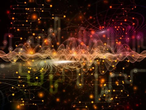 Data Flow Composition Free Stock Illustration