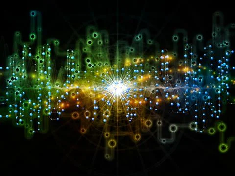 Data Flow Composition 스톡 일러스트
