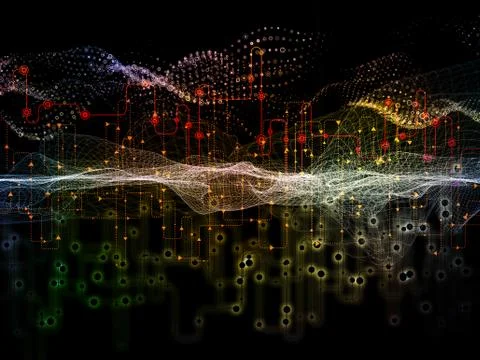 Data Flow Design Stock Illustration