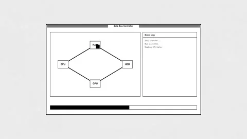 Data flow diagram software interface animation video Stock-Footage 347013274