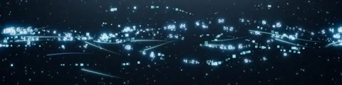Data flow digital particle technology dynamic background loop playback Stock-Footage 346018752