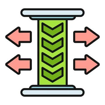 Data flow direction icon with incoming and outgoing arrows Stock Illustration