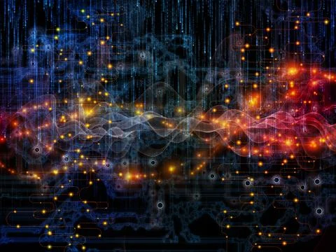 Data Flow Elements Stockillustratie