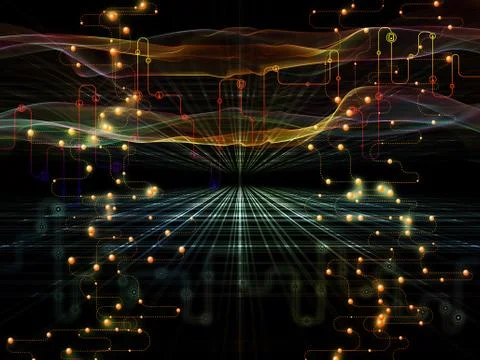 Data Flow Elements Stock Illustration