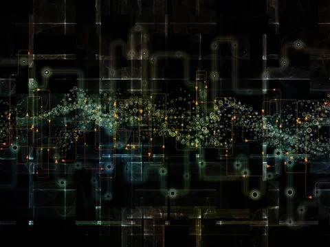 Data Flow Elements Stockillustratie