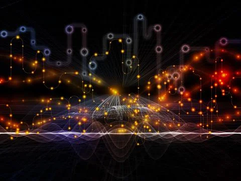 Data Flow Elements Stockillustratie