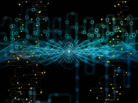 Data Flow Elements Stock Illustration