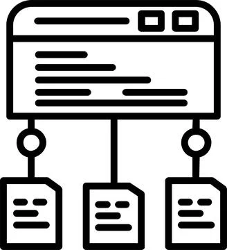 Data Flow Line Icon Design Stock Illustration