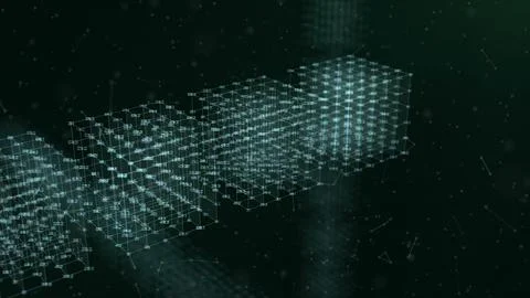 Data Flow Looped animation. Visualization of big data structures Stock Illustration