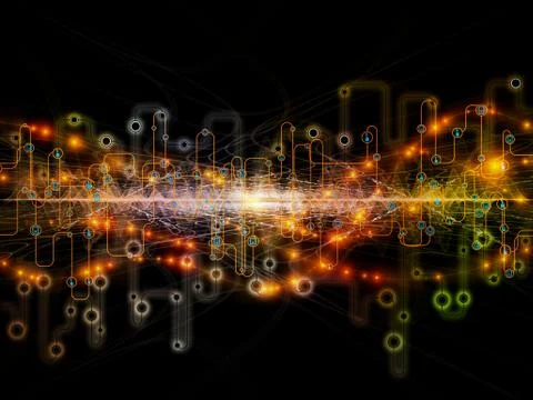 Data Flow Mechanism Stock Illustration