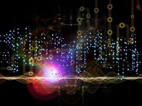 Data Flow Mechanism 스톡 일러스트